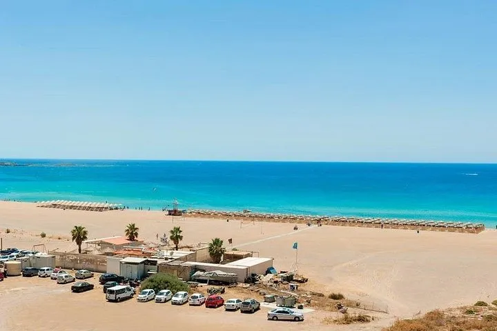 Falassarna beach on the west coast on an Elafonisi and Falassarna small-group tour, Crete Greece
