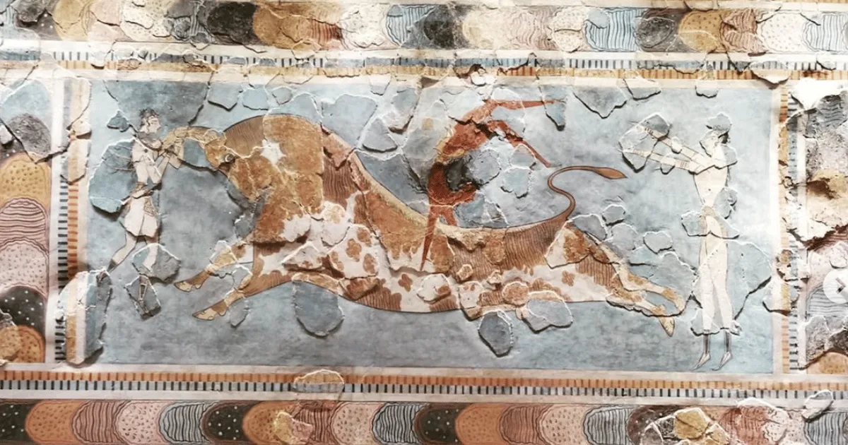 Heraklion Archaeological Museum, the frescoes and finds from knossos, Crete Greece