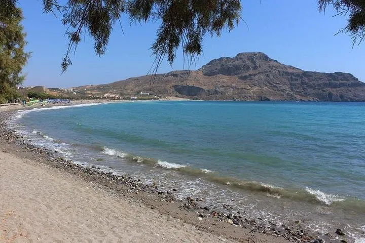 Harbour of Chora Sfakion on the south coast on a coach day trip, Crete Greece