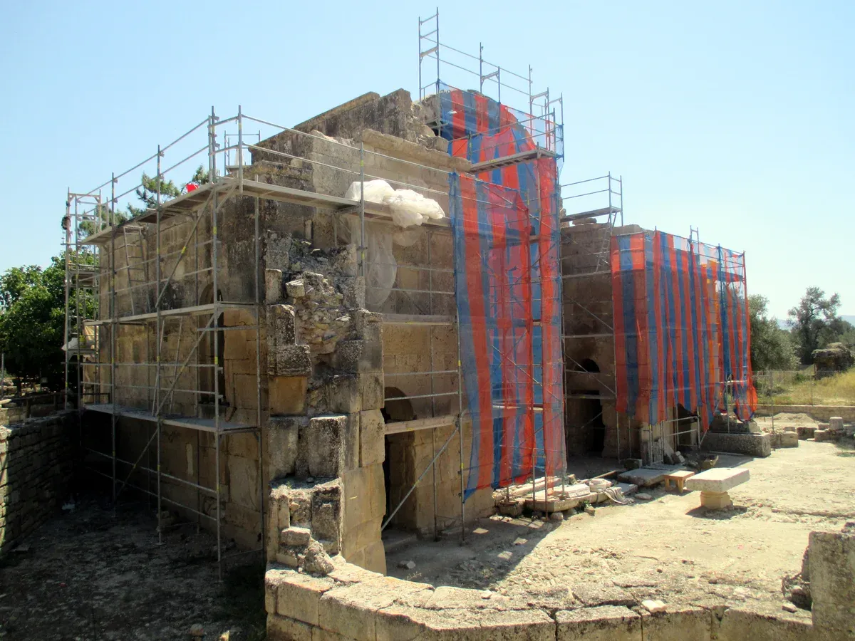 The Basilica of Saint Titus at Gortyn, the 6th-century church built at Crete's Roman capital